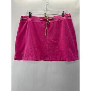 Lily Pulitzer Pink Terry Cloth Drawstring Mini Skirt Plus Size XL